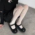 Miniatyrbillede 2 af 10: Mesh Dame Strømper Sort Black