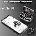 Pikkukuva 2 / 6: Bluetooth 5.3 Urheilukuulokkeet HiFi Stereo Melunvaimennus Kuulokkeet Mikrofonilla, Langattomat Kuulokkeet 50H Kaksois-LED-Näyttö, Korvassa Kuulokkeet