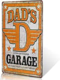 HKK Pappas Garage Plåtskylt Dekor Rolig Humor Pappa Far {HW}