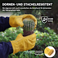 Miniatyrbillede 3 af 5: par sorte L arbejdshandsker, læderhandsker til arbejde, have[qb]