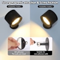 Miniatyrbillede 6 af 10: LED Væglamper Læselampe Natlampe HVID RGB HVID White RGB White RGB
