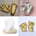Miniatyrbild 5 av 5: Hand Casting Kit DIY Hands Gipsgjutning Set Håller Hantverk för Par