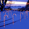 Miniatyrbillede 2 af 5: 10 stk. Udendørs Dekorationstrenglys LED Slikkepindelys LED Landskabslys Juledekoration, Julebelyste Markører, Ch