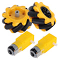 Pikkukuva 2 / 8: Mecanum-pyörä TT-vaihdemoottorille, älykkään robottiauton osat, lisävarusteet, DIY-lelukomponentit, 60 mm