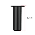 Miniatyrbillede 1 af 5: 4 stk./sæt Metalben Møbelben SORT 12CM Sort Black 12 cm