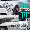 Miniatyrbillede 2 af 5: Monster Claw Scratch Marks Auto Forlygte Dekal Bil-Styling Auto Stickers Dekor Gradient 0.02
