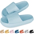 Miniatyrbillede 1 af 6: Kvindernes Tykke Platform Cloud Slippers Sky Blue himmelsblå 40-41