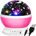 Natlampe til Børn / Projektor - Lampe med Stjerner Pink Pink Rosa