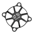 Miniatyrbillede 7 af 8: RC-dæksel, lille, i aluminiumlegering, til fjernstyret bil, elektrisk motor, ESC-dæksel, 30x30mm, sort