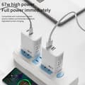 Miniatyrbillede 8 af 8: 67W Hurtiglader USB Type C Ladeadapter til iPhone 15 14 13 hvid white US