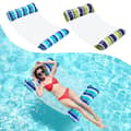 2-pack Uppblåsbara Poolhängmattor - 4-i-1 Flytande Solstol (Blå/Grön)