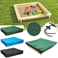 Pikkukuva 1 / 5: Pölytiivis suoja hiekkalaatikon kansi vedenpitävä hiekkalaatikon allas kansi vihreä green 120x120x20cm