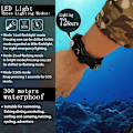Miniatyrbild 2 av 7: Överlevnadsarmband i paracord, tändstål, vattentät SOS-lampa, kompass, visselpipa, 20 i 1, ultimat taktisk överlevnadsutrustning, present Black-orange