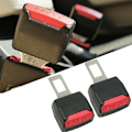 Miniatyrbillede 5 af 5: Bil Auto Spænde Sikkerhedssele Forlænger Pad sort rød black red 8.8 x 5.1cm