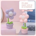 Miniatyrbild 4 av 6: 1 st kreativ söt blomma bordslampa, mini sänglampa för sovrum, nattljus skrivbordsdekoration pink