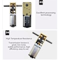 Pikkukuva 3 / 7: DC-vaihdemoottori roboteille 60RPM kaksoisakseli matala melu DC12V matovaihdemoottori-1kpl.