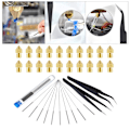 Miniatyrbilde 5 av 5: 3D-skriverdyser 20 stk 0,4 mm MK8 messingdyser for