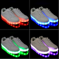 Pikkukuva 3 / 7: LED-kengät, tennarit Lapset/Aikuiset, VALKOINEN - koko 27-45 Wh White Size 32 White