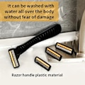 Miniatyrbilde 3 av 9: Herre 3-lags Razor Blade Manuell barbering for menn Erstatt hode Komfortable barberblader 1Holder And 30Blades