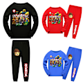 Miniatyrbild 5 av 7: Roblox Game långärmad pyjamas pyjamas set barn pjs nattkläder fans present mörkblå Dark Blue 140 cm