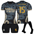 Miniatyrbild 1 av 2: 23-24 Real Madrid Dragon Black Special Edition Fotbollströjor Barn Fotbollströja Nr.15 Valverde No. 15 Valverde 24