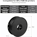 Miniatyrbillede 5 af 5: 3D-printer filament PLA 1,75 mm 1 kg spole, 3D-printer filament måtte