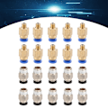 Miniatyrbillede 5 af 8: 20 stk PC4 M10 han lige pneumatisk forbindelse PC4 M6 Hurtig montering