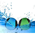 Miniatyrbild 1 av 4: 2-pack vattenboll roliga poolleksaker bollar studsar på vatten mjuk snabb torkning Lycra boll vatten kul vattensporter spel för pool strand