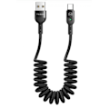 Miniatyrbillede 1 af 5: Spiral USB Type-C-kabel, USB-spiralfjederkabel USB Type-C