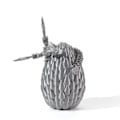 Miniatyrbild 1 av 5: 3D-tryckt flygande drakeägg set prydnad charmig mode dekorativ modell för pojke flicka kvinnor män Silk Silver