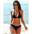 Miniatyrbillede 1 af 4: Svømmedragt Strappy Bikini - Strandtøj sort black L