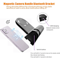 Miniatyrbillede 1 af 4: Magnetisk kameragreb Bluetooth-montering, med aftagelig Bluetooth-udløserfjernbetjening og kolde sko, til iPhone, Samsung, AndroidGrå