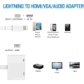 Miniatyrbild 4 av 5: Lightning till HDMI-adapter 1080P Digital AV-adapter Sync