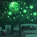 Miniatyrbild 1 av 5: Glow in the Dark Stars för tak, 440 st takstjärnor Glow in the Dark Barnrumsväggdekorationer, för barns sovrum