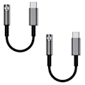 Pikkukuva 1 / 5: USB C - 3,5 mm:n naaraspuhelinliitinsovitin (2 kpl), USB-tyyppi