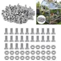 50 st Aluminiummuttrar Set Växthus Rostfria Muttrar för Uteplats Växthustillbehör