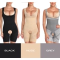 Miniatyrbilde 3 av 5: Kvinners Shapewear Kvinners Body Shaper GRÅ SM Grå Grey S-M