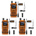 Miniatyrbilde 5 av 5: 1/2/3 UHF/VHF med trådløs frekvenskopiering Håndholdt skinke radio GUL YELLOW 3 Sets