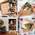 Miniatyrbillede 5 af 5: 2024 Julekort med konvolut sæt 20 stk nostalgisk julekort sæt med julekort A6 julekort