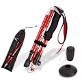 Miniatyrbillede 3 af 5: 5-delt foldbar vandrestav vandrestav vandring Naturehike Antishock sort[qb] black 110-130cm