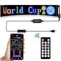Miniatyrbillede 3 af 5: Fleksibelt LED-matrixpanel til bil med USB Bluetooth-app 7*17cm