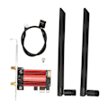 Miniatyrbillede 1 af 4: AX210 Pro WIFI 6E PCIE Kort 2.4GHz 5GHz 6GHz Bånd MU MIMO Teknologi Plug and Play 5374Mbps WiFi Kort til Win10 11 Linux