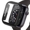 Miniatyrbillede 1 af 6: Hårdt cover til Apple Watch Watch Case 9 8 7 6 5 4 38 40mm tilbehør skærmbeskytter iWatch Series 44mm 45mm 41mm 42mm Sort 2 Black 2 Series 654 SE 40MM