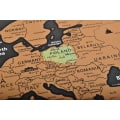 Miniatyrbild 4 av 5: Karta över världen att skrapa 82x59cm - med 57 tillbehör Gold Guld