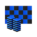 Miniatyrbillede 1 af 3: 24 stk. 25x25x5cm Studio Akustisk Lydisoleret Skum Pyramide Lydisolering Lydabsorption Behandling