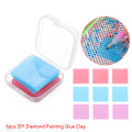 Miniatyrbillede 10 af 10: Diamantmaleri Lim Ler Bore Mud 3pcs Red&3pcs Blue