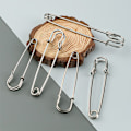 Miniatyrbild 7 av 10: 10 st stora säkerhetsnålar Broschnålar SILVER 60MM 60MM Silver Silver 60mm-60mm