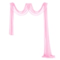 Miniatyrbillede 1 af 7: Stilfuld Vindue Sjal Valance Blød Lys Vindue Gardin Hjem Soveværelse Indretning Pink Pink 1.5*5M