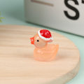 Miniatyrbillede 1 af 8: 1 stk Mini Lysende Harpiks Ænder Gløder I Mørket Miniature Dekoration Orange