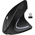Miniatyrbillede 1 af 4: Ergonomisk mus Vertikal trådløs computermus 2.4G med bærbar trådløs støjsvag ergonomisk mus genopladelig og USB-modtager 3 justerbar DPI